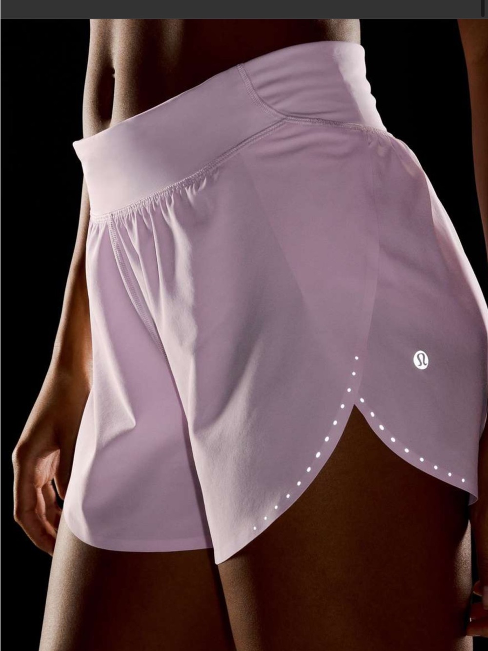 NWT Lululemon Fast and Free Reflective HR Short 3” Meadowsweet Pink Size 8